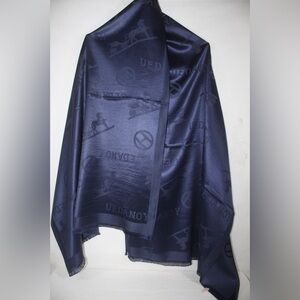 Authentic Hermes Scarf Shawl Stole 65%Cashmere 35% Silk Multicolor Used